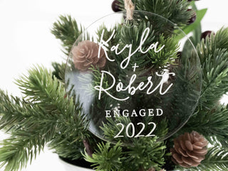 Personalized Engagement Christmas Ornament - Uimpress