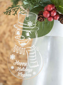 Personalized Snowman Acrylic Ornament - Uimpress