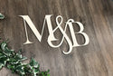 Initials Joined Together Wood Wall Sign