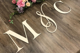 Personalized Wood Initials (Separated) Cutout - Uimpress