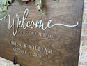 Simply Elegant Personalized Wood Wedding Welcome Sign