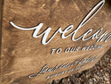 Classic Cursive Personalized Wood Wedding Welcome Sign